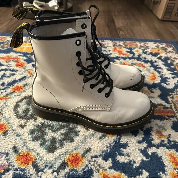 Dr Martens Boots Womens 8 Pascal Virginia Leather Up 1460 Original Grunge - Picture 2 of 8